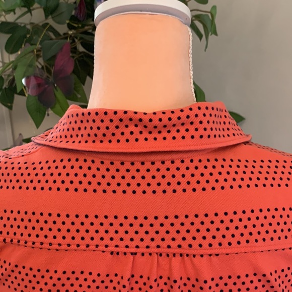 💛Land’s End peach polo dress with navy dots size small 6-8💛 - Picture 4 of 8